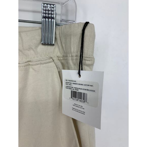 Parachute Organic Cotton Pant Womens Size Large Bone Beige Straight Leg NEW - Picture 5 of 6